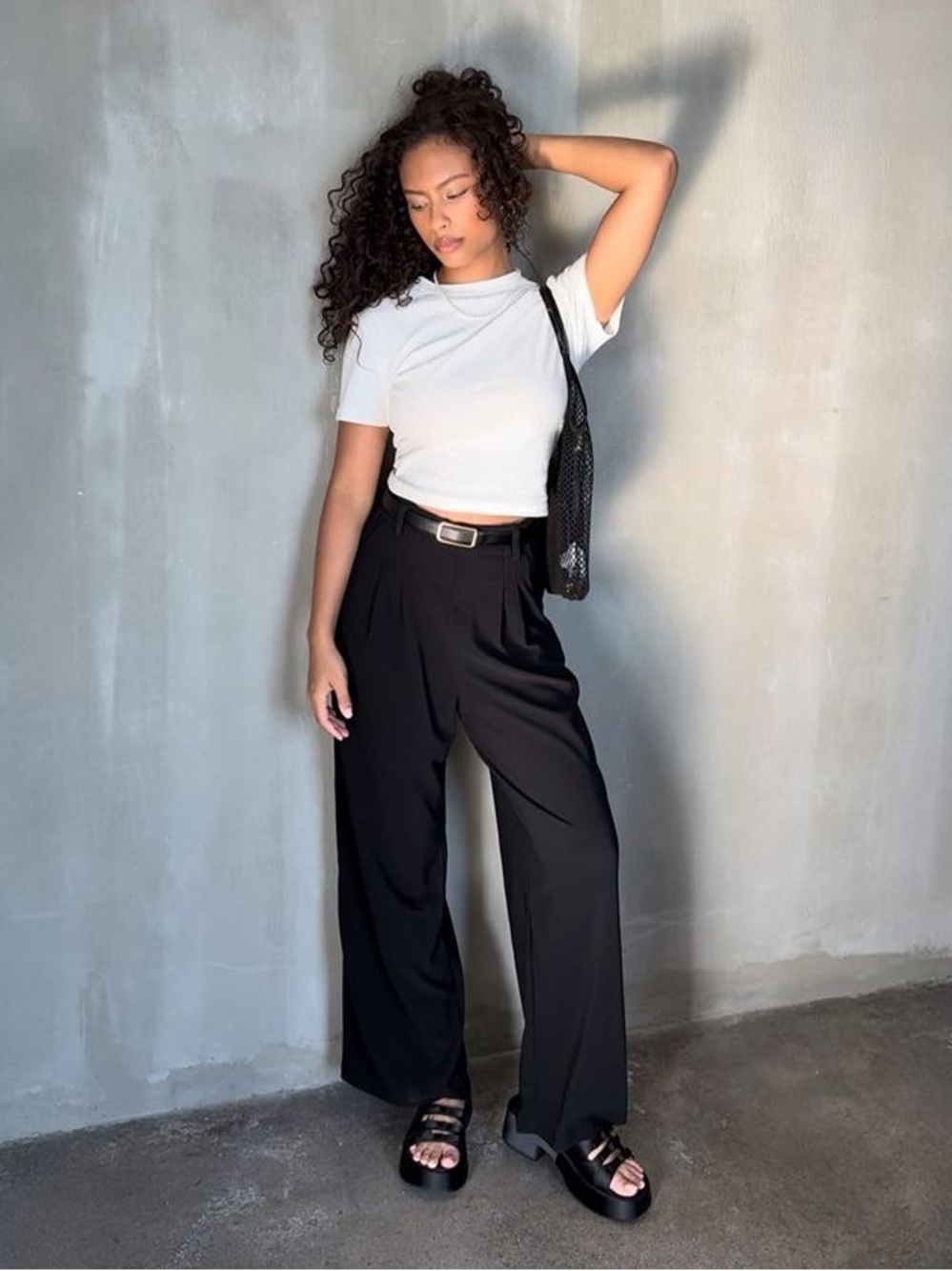 HALARA Black High-Waist Trousers